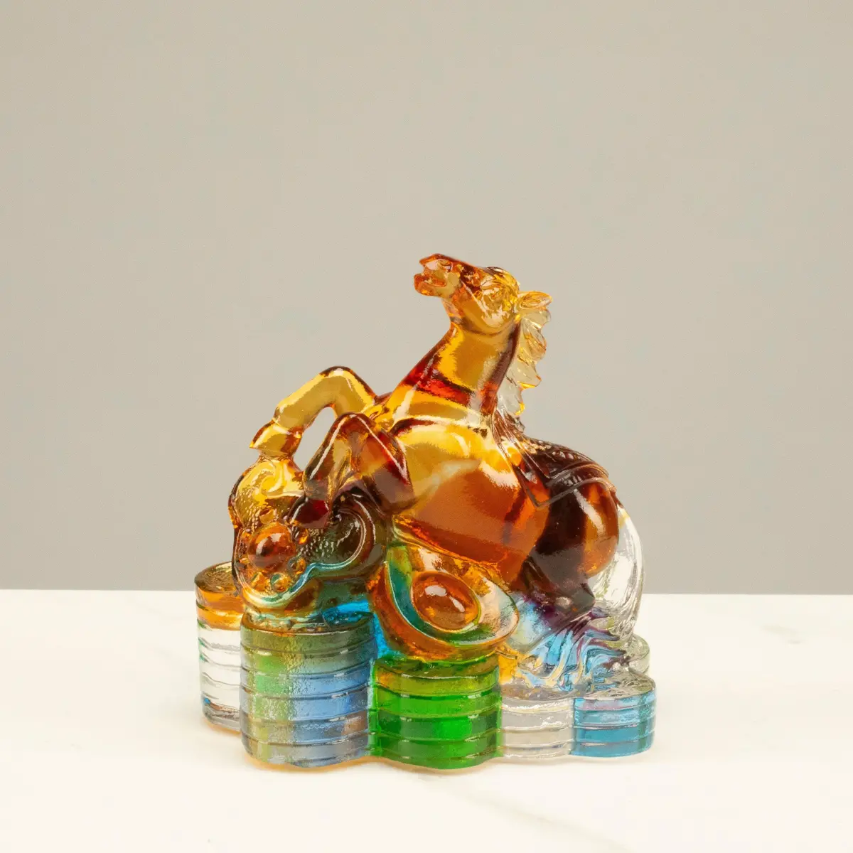 Graceful Horse Crystal Carving - A Symbol Of Freedom And Action 1