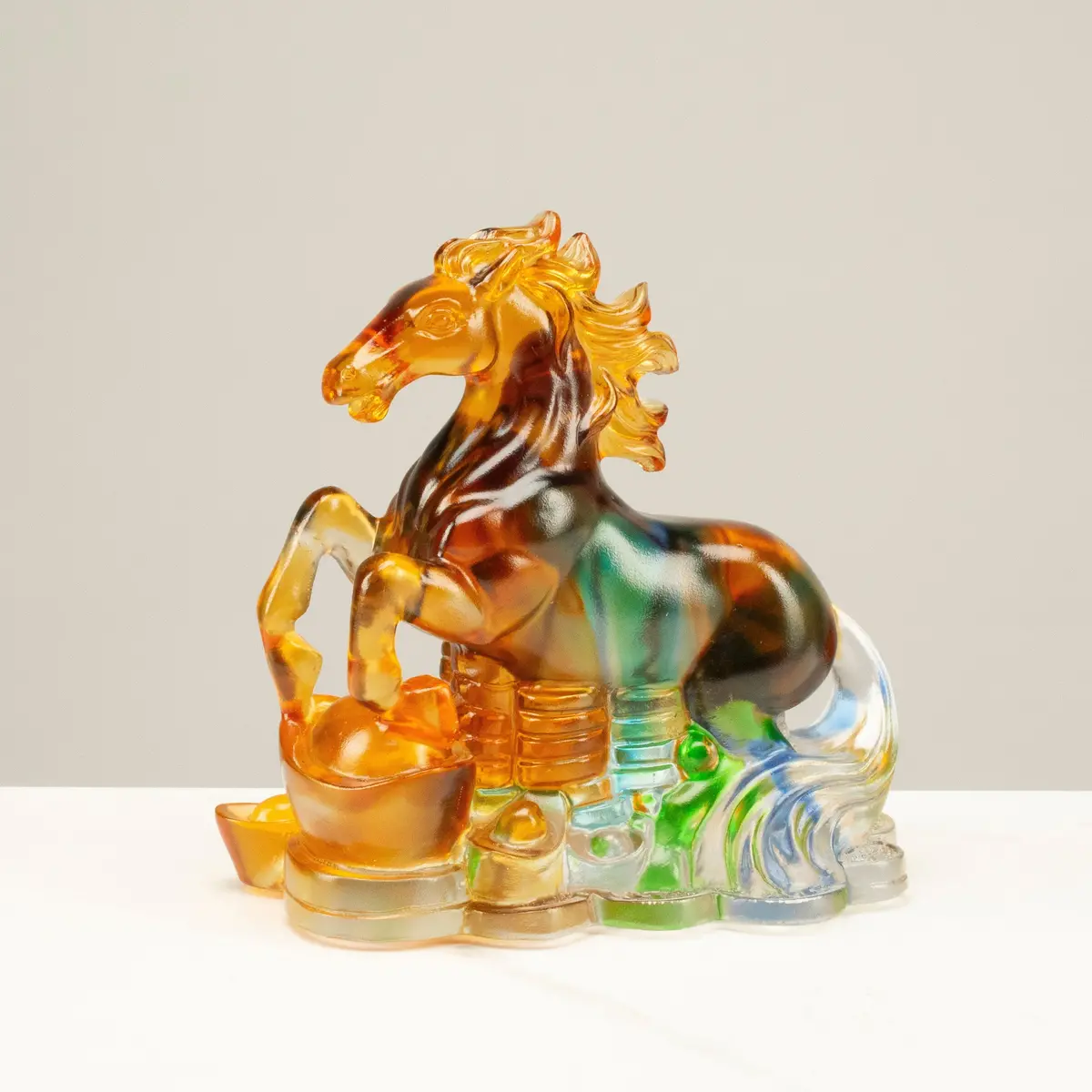 Graceful Horse Crystal Carving - A Symbol Of Freedom And Action 1