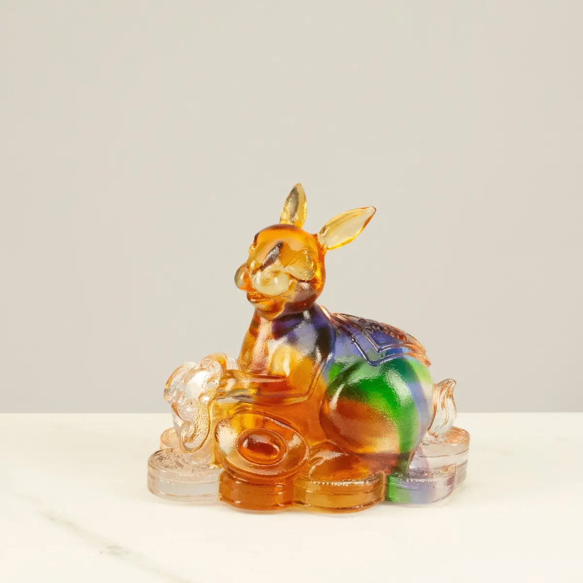 Graceful Rabbit Crystal Carving - A Symbol Of Good Luck And Prosperity 1