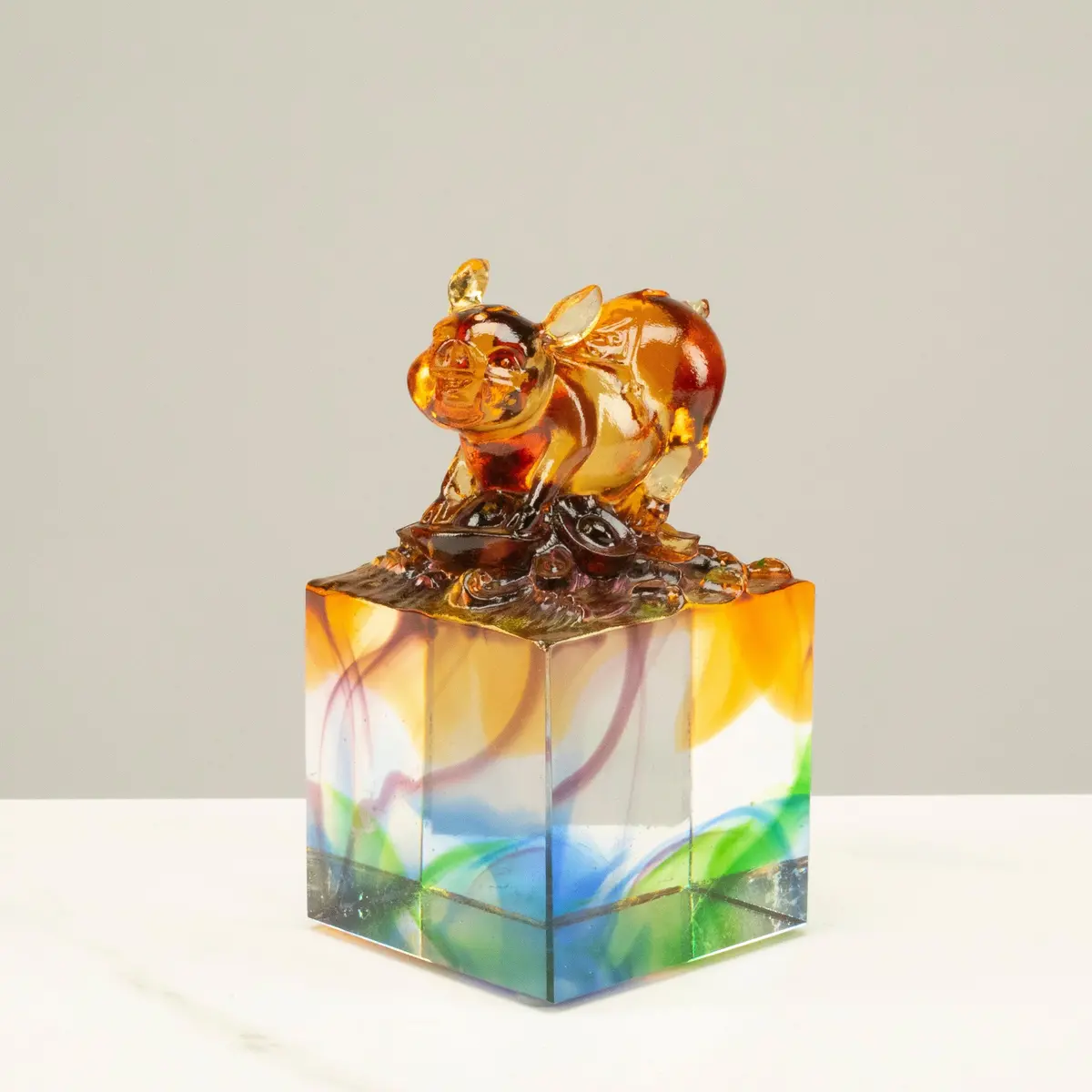 Luxurious Pig Crystal Carving - A Symbol Of Wealth And Prosperity 1
