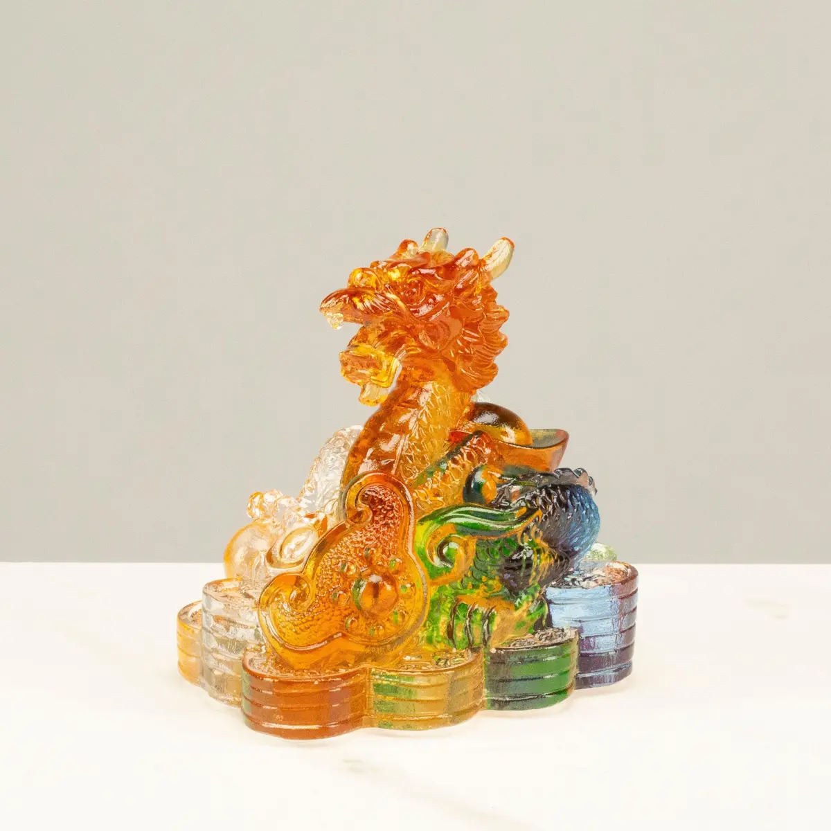 Magnificent Dragon Crystal Carving - A Symbol Of Power And Good Fortune 1