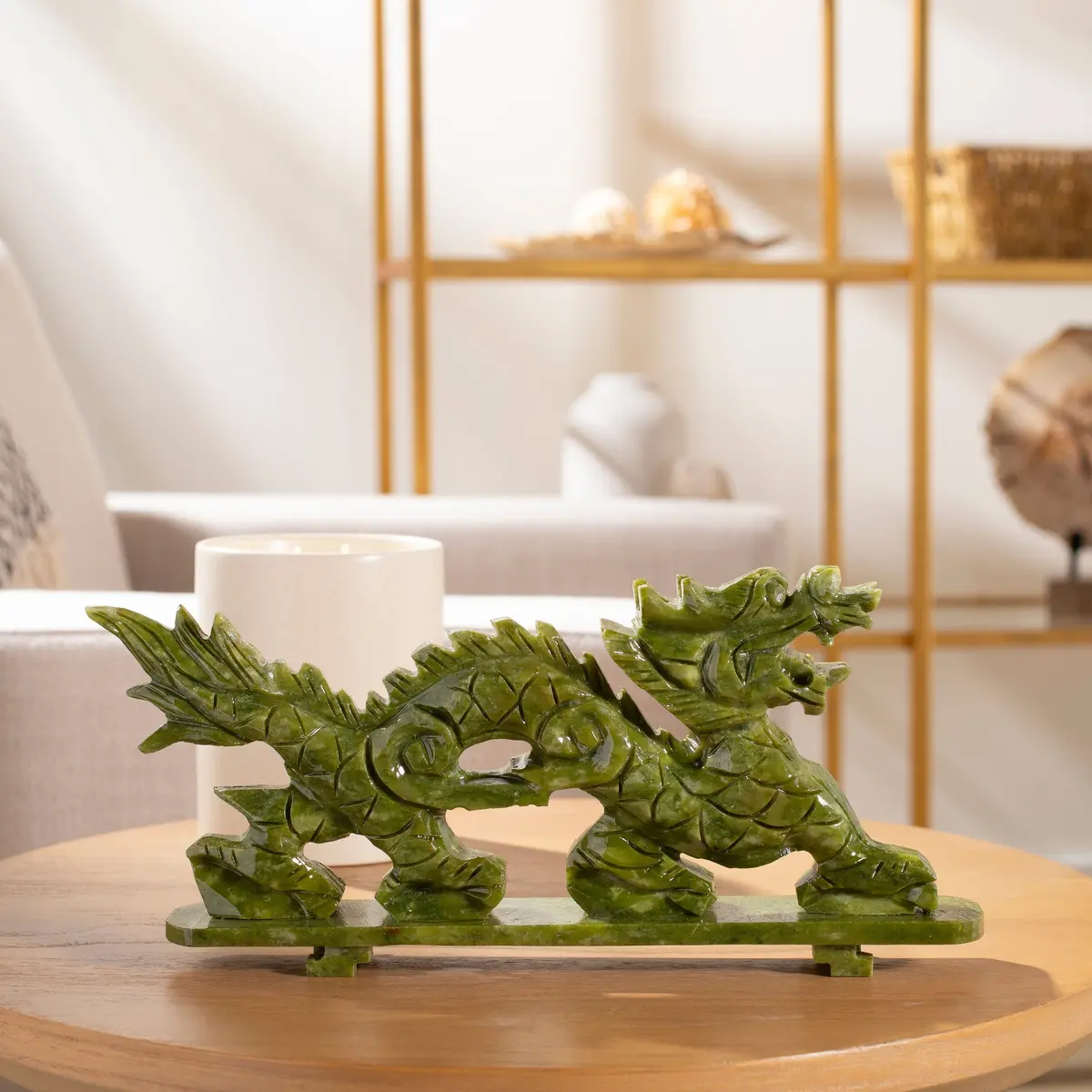 Magnificent Dragon Jade Carving - A Symbol Of Power And Nobility 2