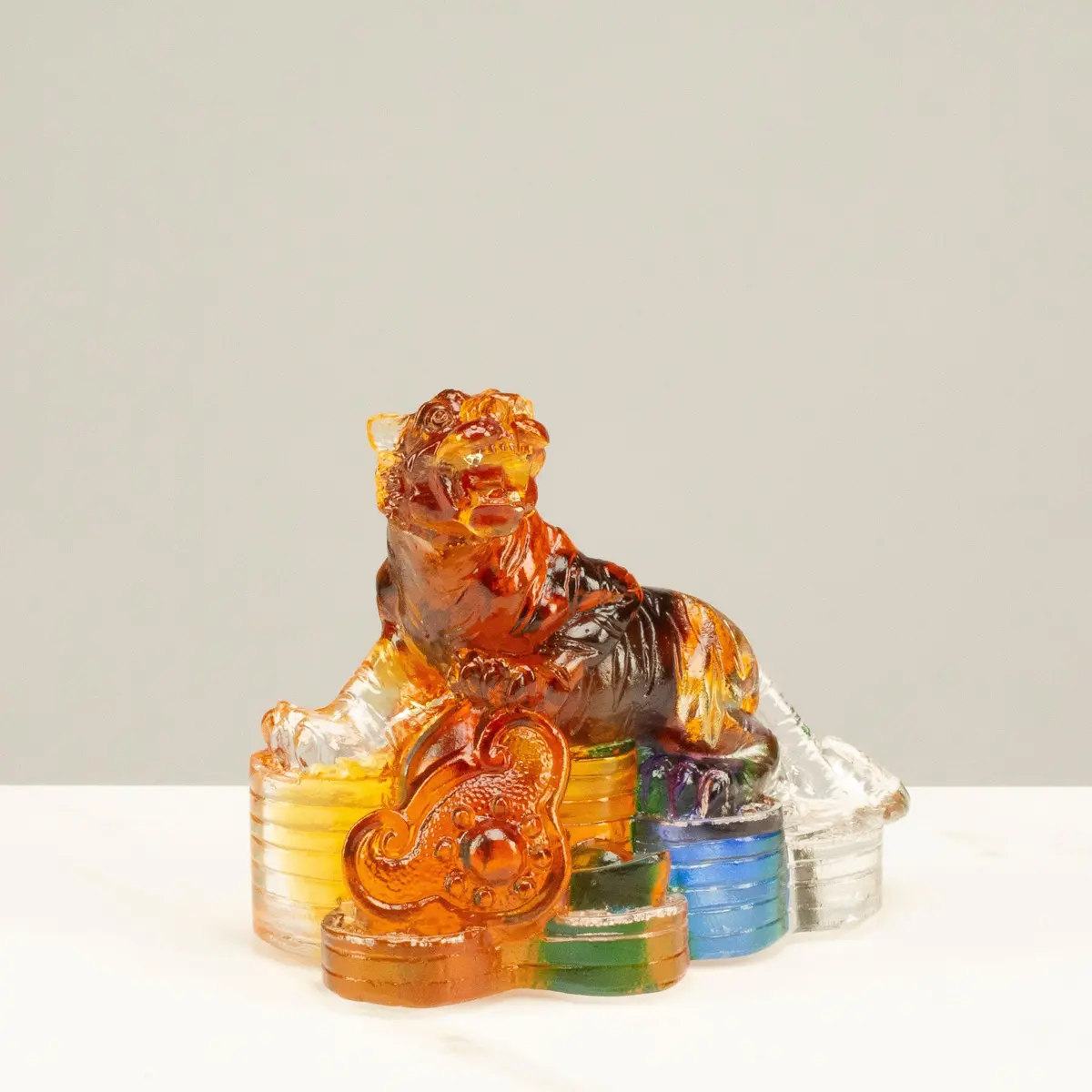Roaring Tiger Crystal Carving - A Symbol Of Courage And Strength 1