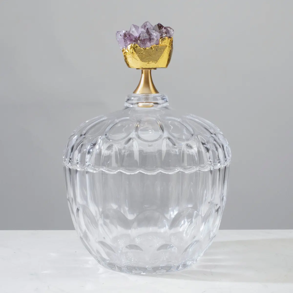 Glass Jar With Amethyst Cluster 1