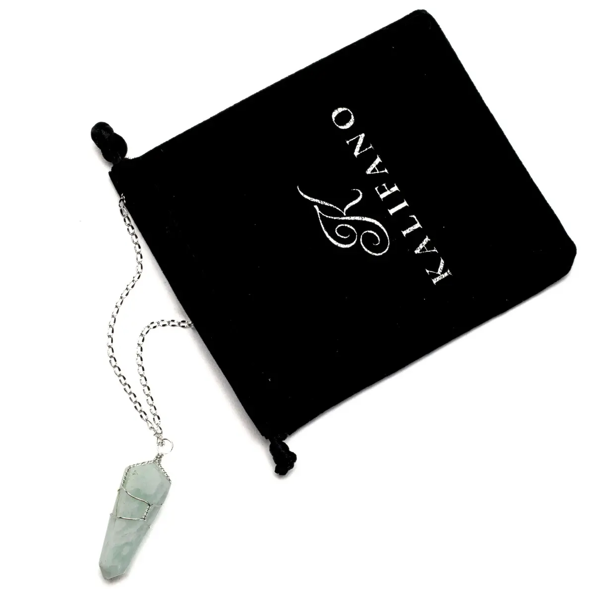 Amazonite Point Healing Stone Pendant On Necklace 2