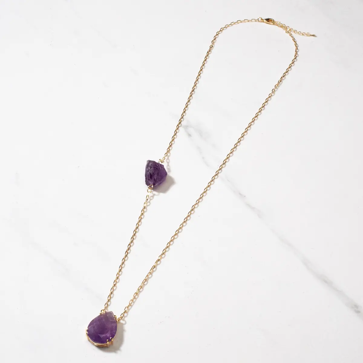 Amethyst Drop Necklace 1
