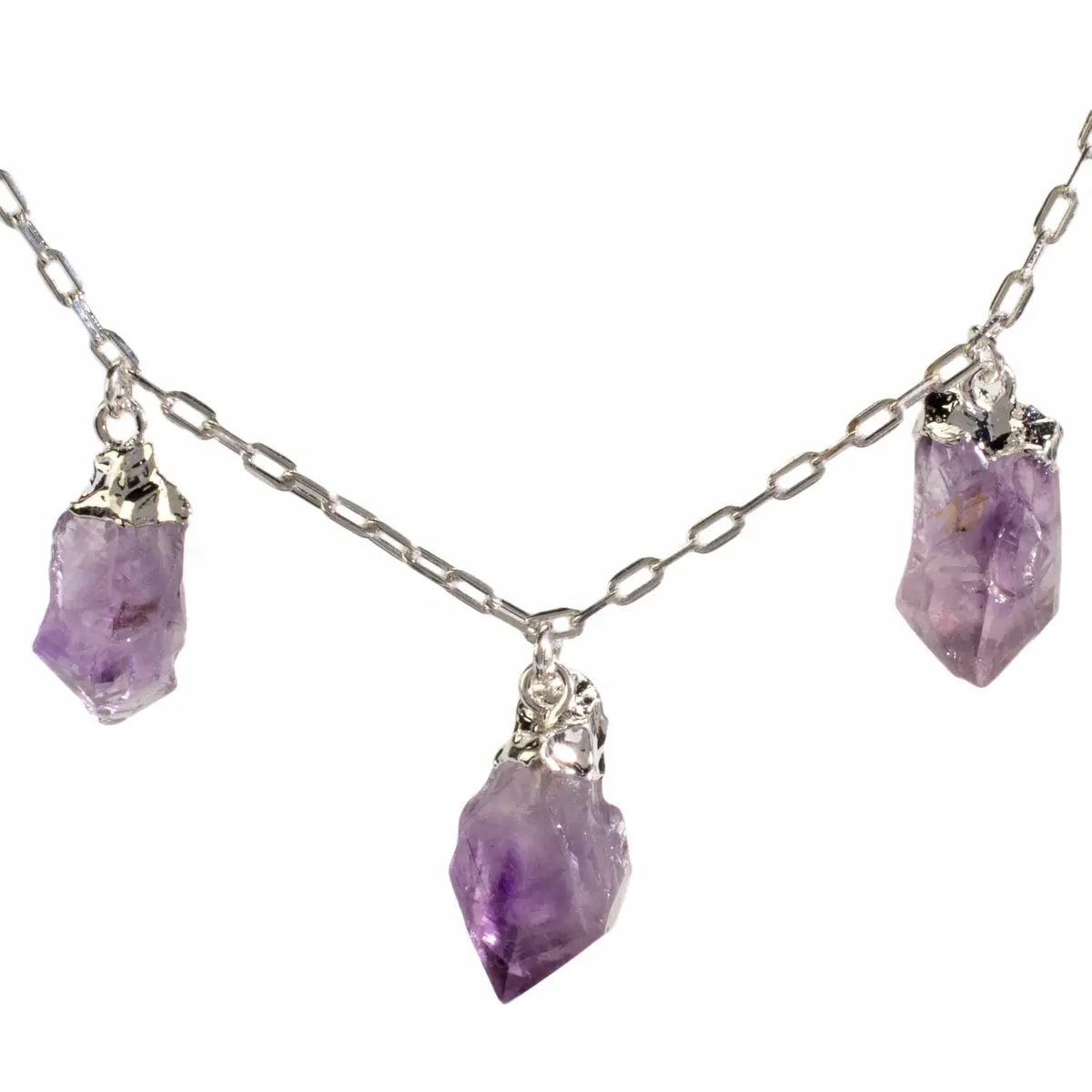 Amethyst Triple Point Necklace 1