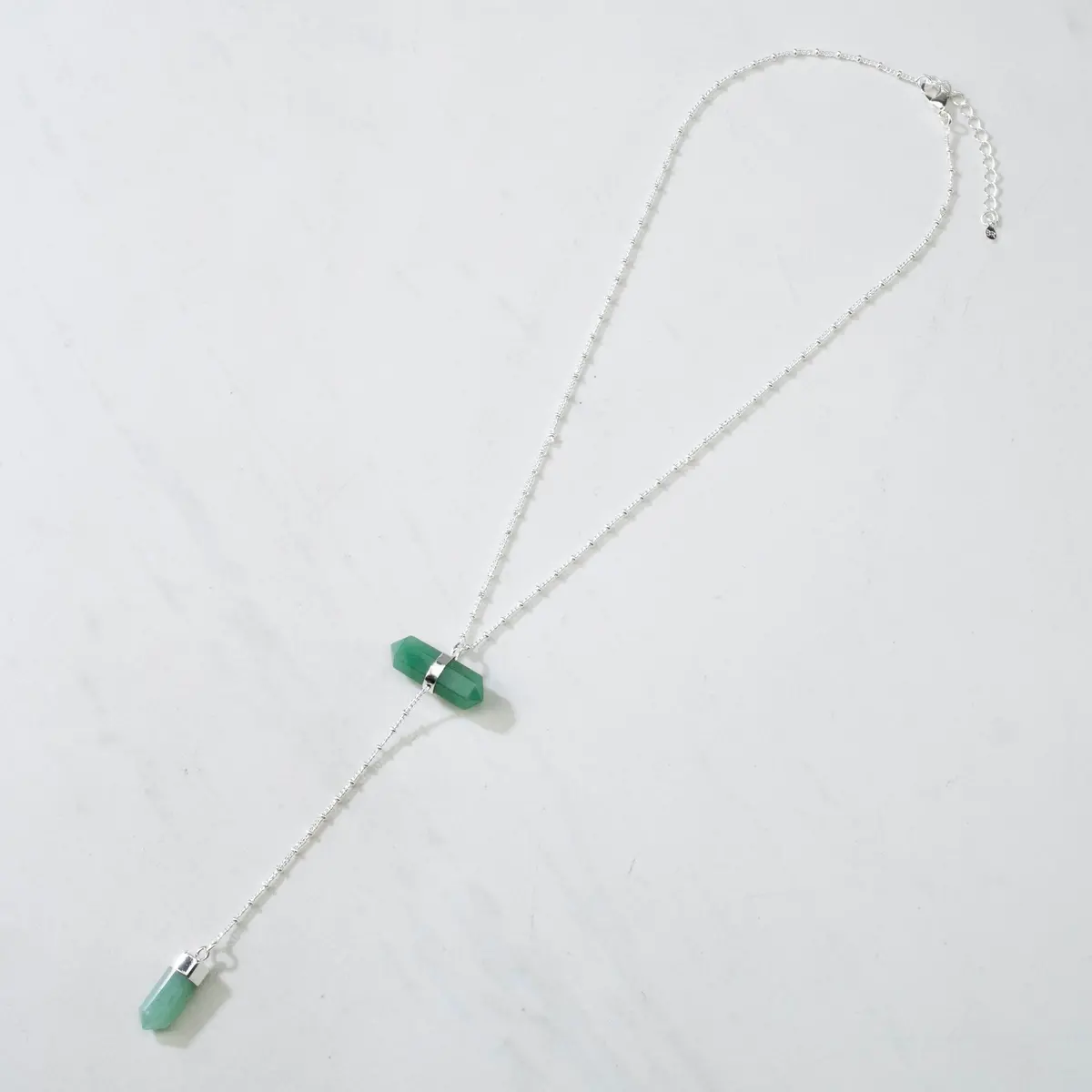 Aventurine Double Point Necklace 1