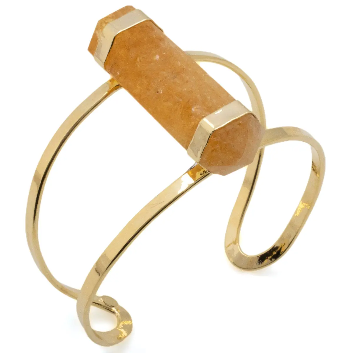Double Terminated Citrine Cuff Bracelet 1