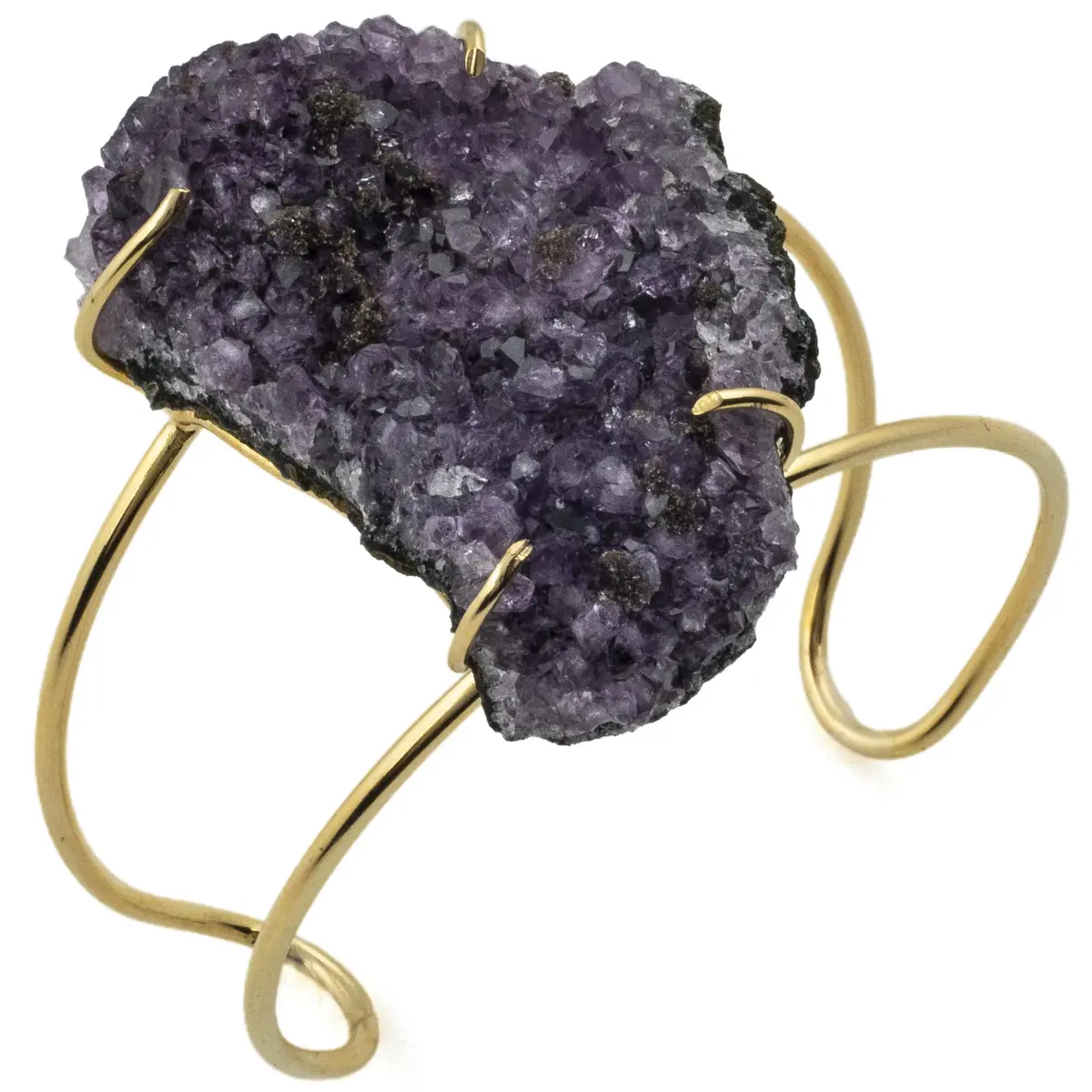 Druzy Amethyst Cuff Bracelet 1