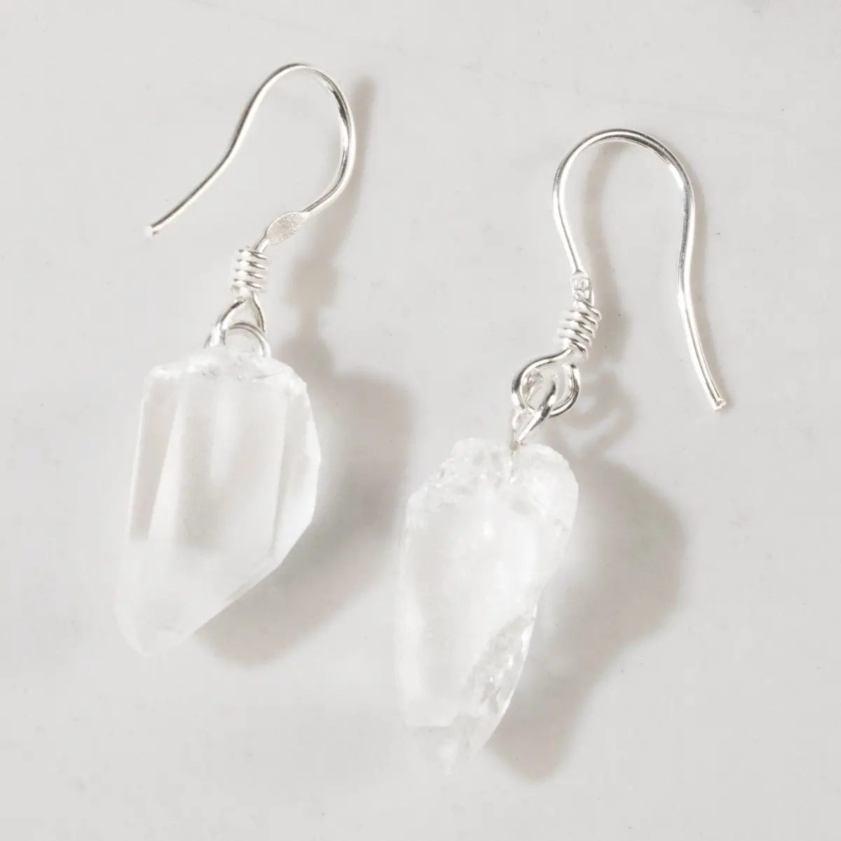 Natural Quartz Sterling Silver Earrings 1