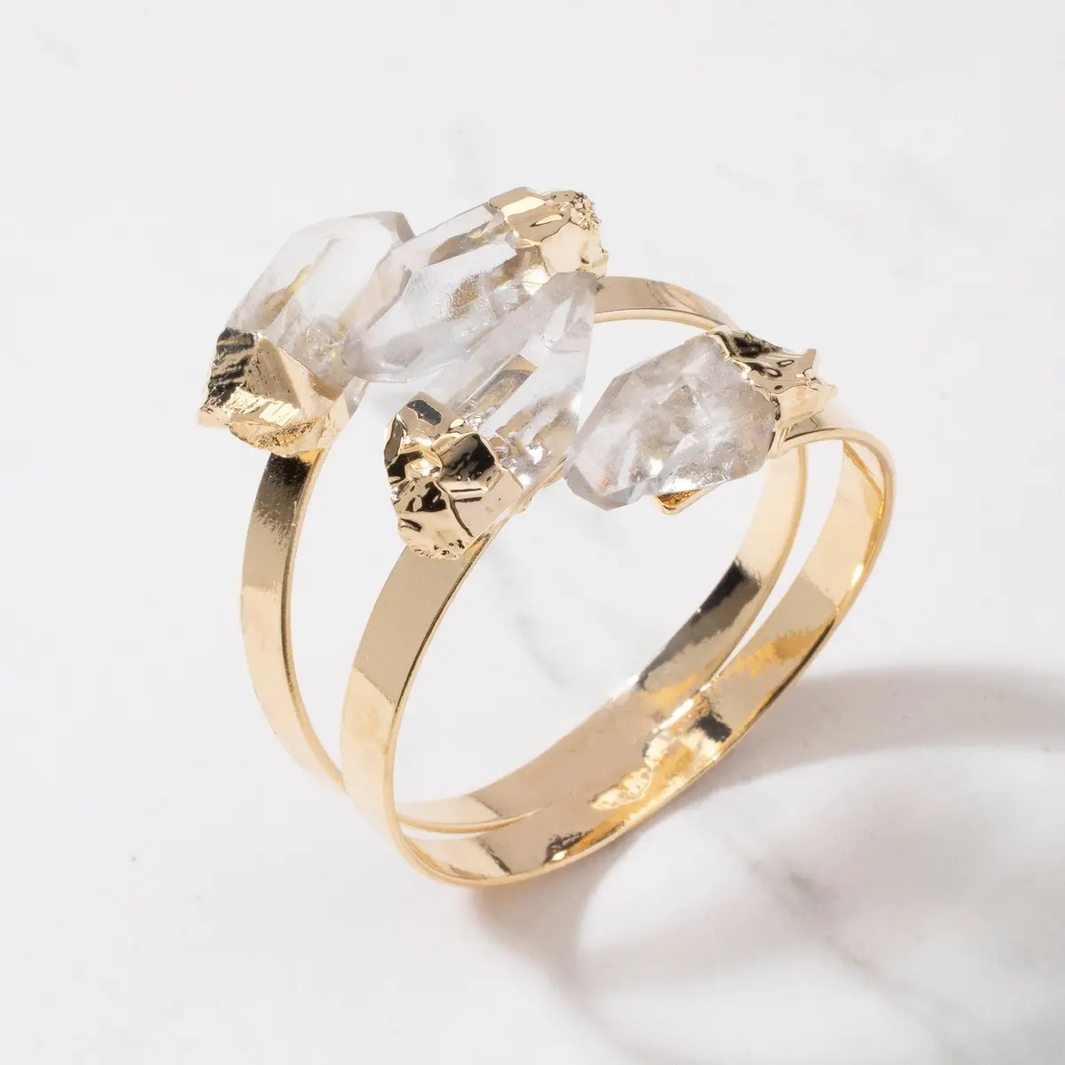 Quartz Double Bracelet Cuff 1