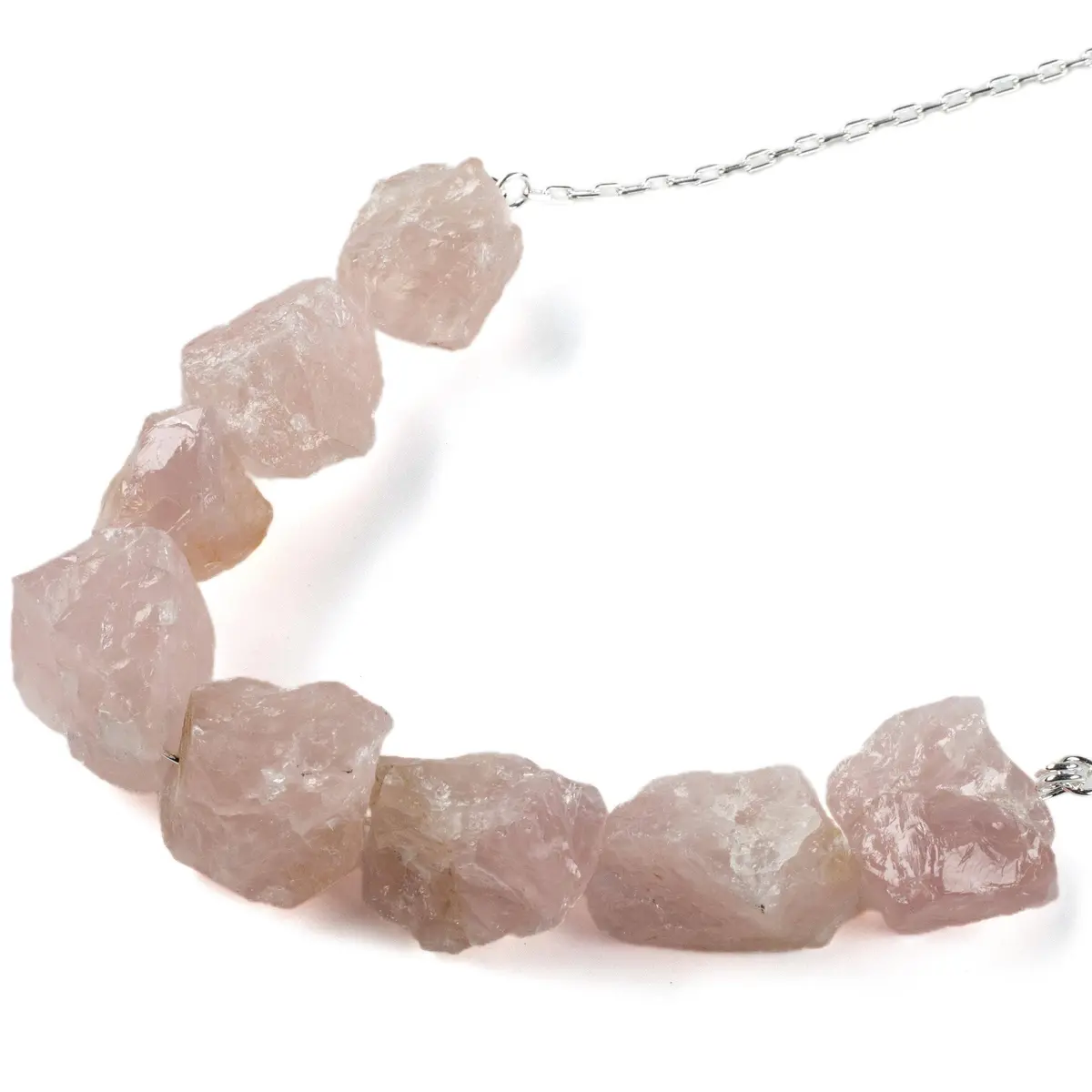 Rough Rose Quartz Necklace 1