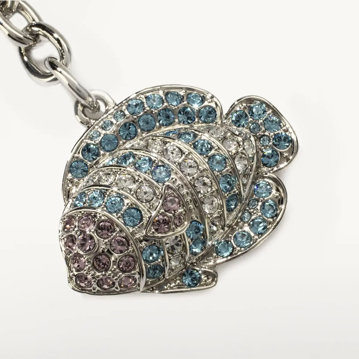 Blue Clownfish Keychain Made With Swarovski Crystals 1