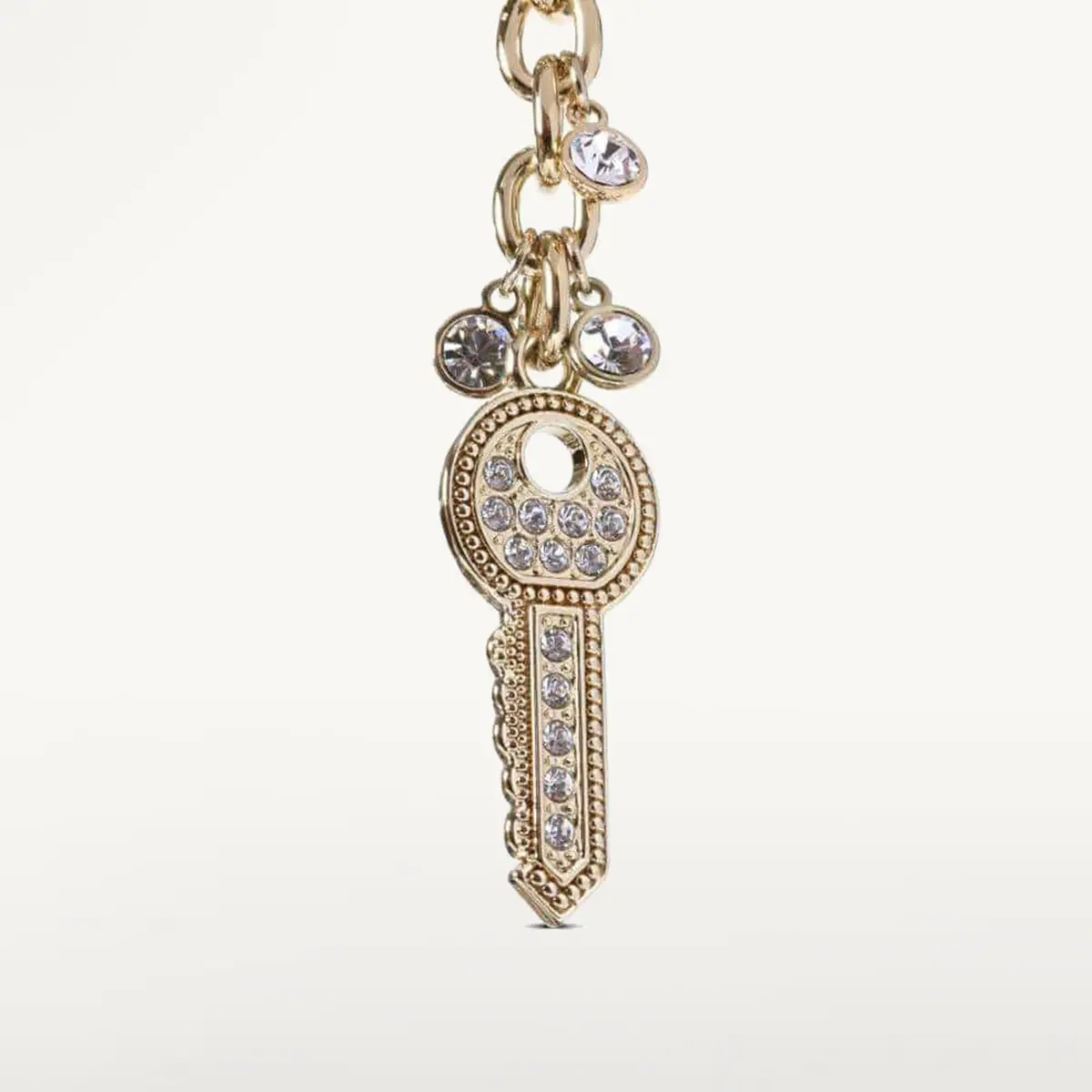 Gold Key I Keychain Made With Swarovski Crystals 1