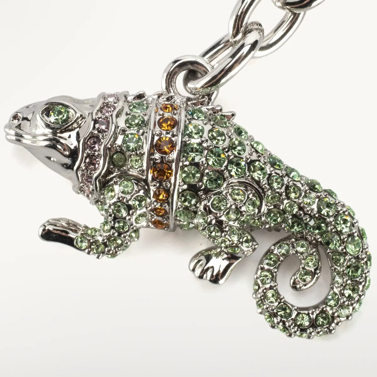 Peridot Iguana Keychain Made With Swarovski Crystals 1