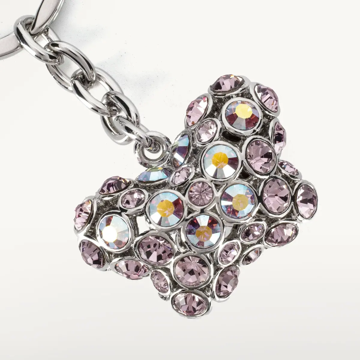 Pink Butterfly Keychain Made With Swarovski Crystals 1