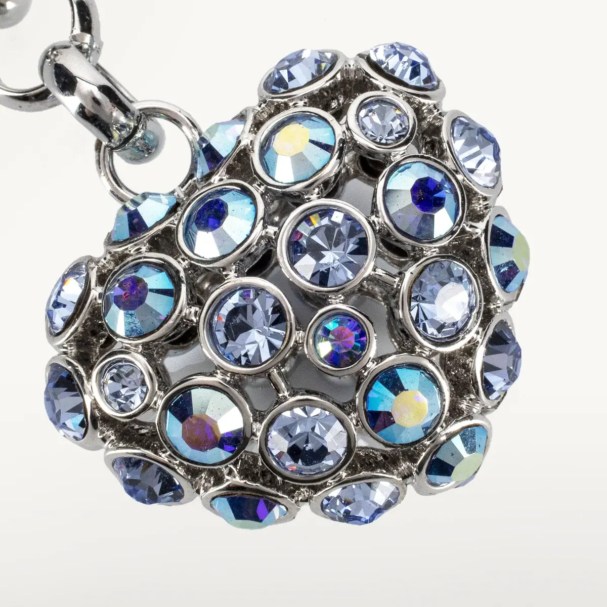 Sapphire Heart Keychain Made With Swarovski Crystals 1