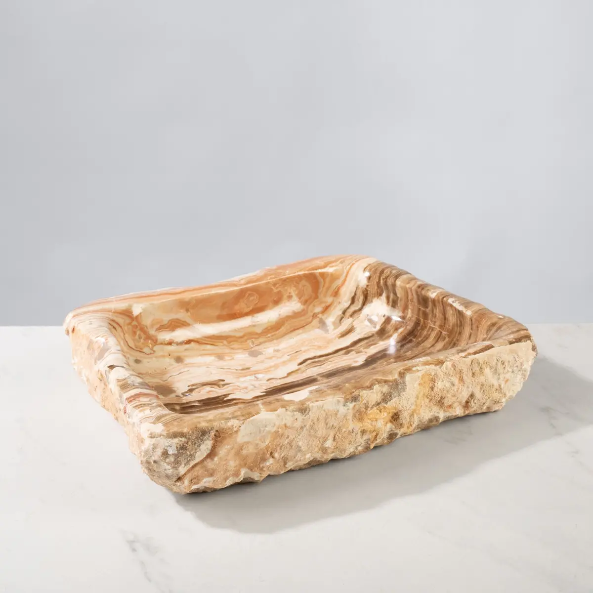 Aragonite Bowl From Morocco - 12.5" / 9.6 Lbs 1