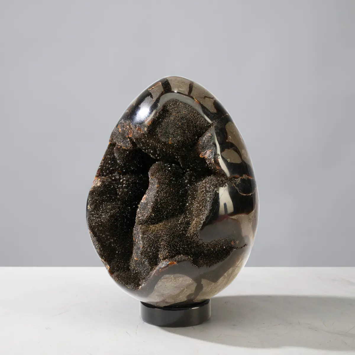 Natural Septarian Druzy Dragon Egg From Madagascar - 6" / 1,450 Grams 1