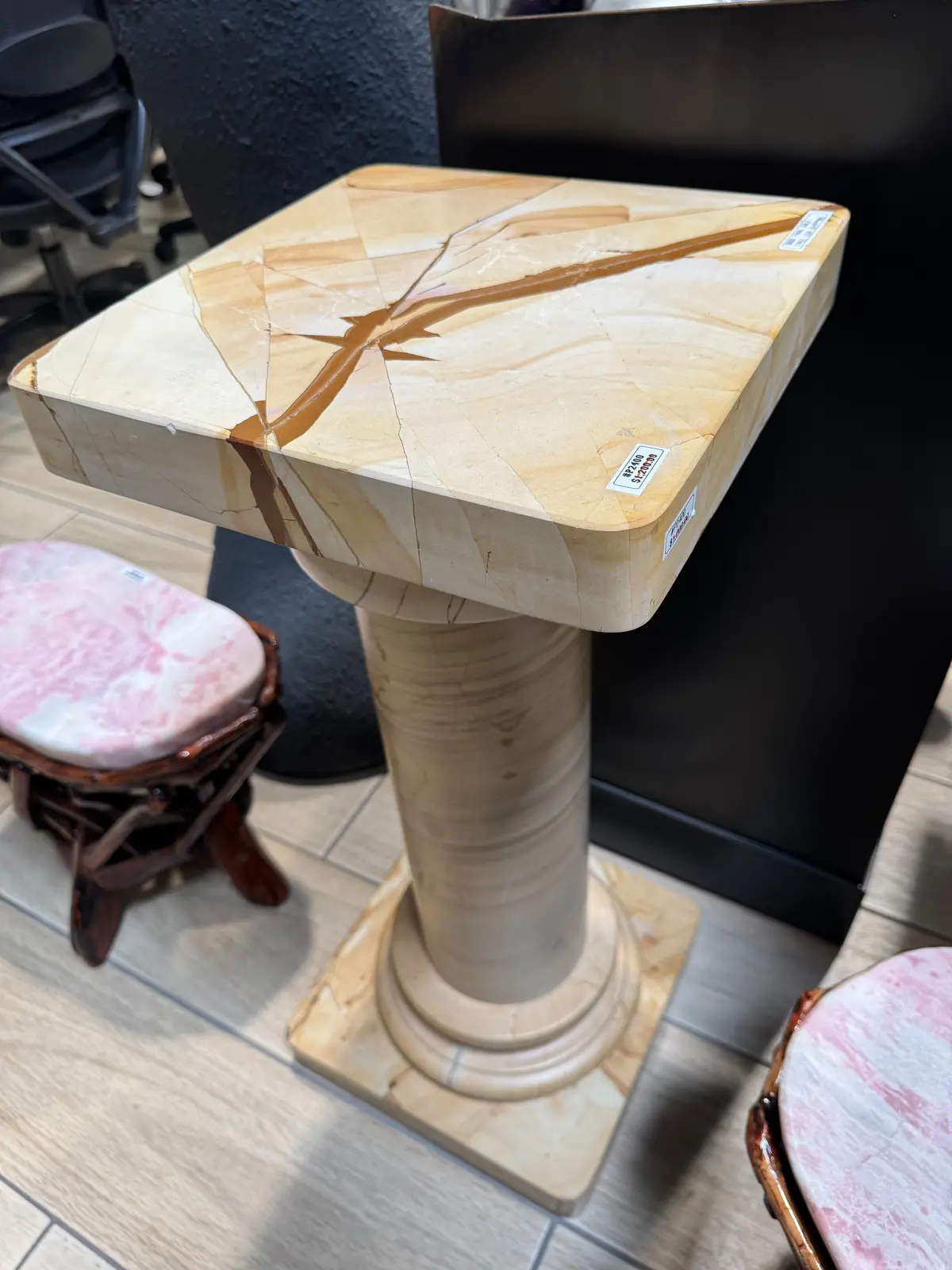 Travertine Mineral Stand - As Is Condition 1