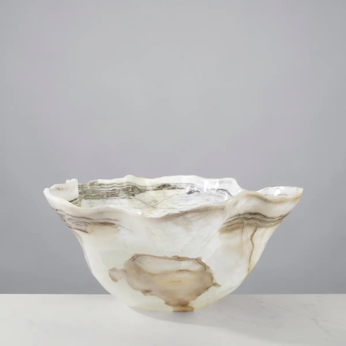White Onyx Bowl - 19 In 1