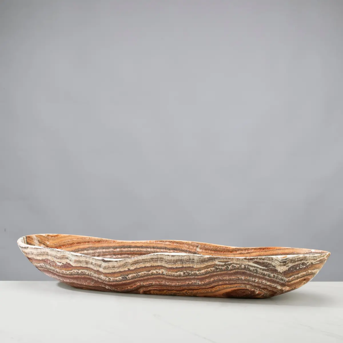 Zebra Onyx Canoe Bowl - 31 In 1