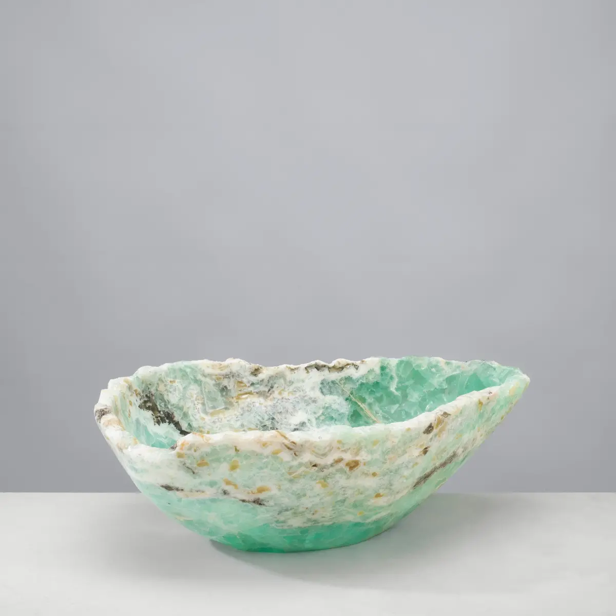 Natural Green Fluorite Bowl 12" 1