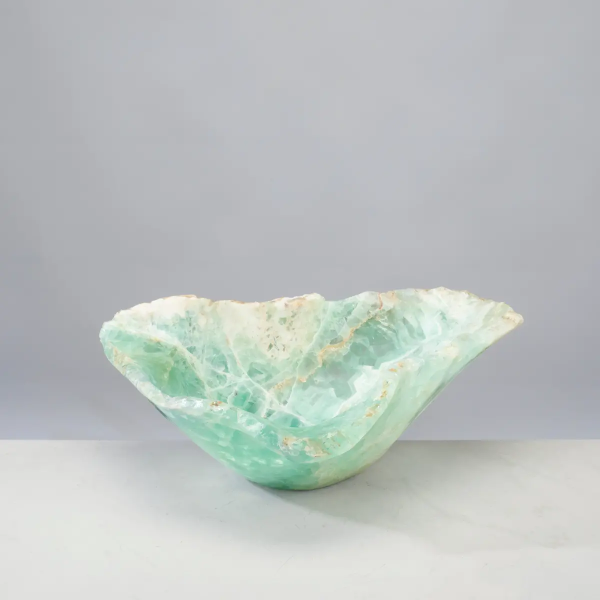Natural Green Fluorite Bowl 15" 1