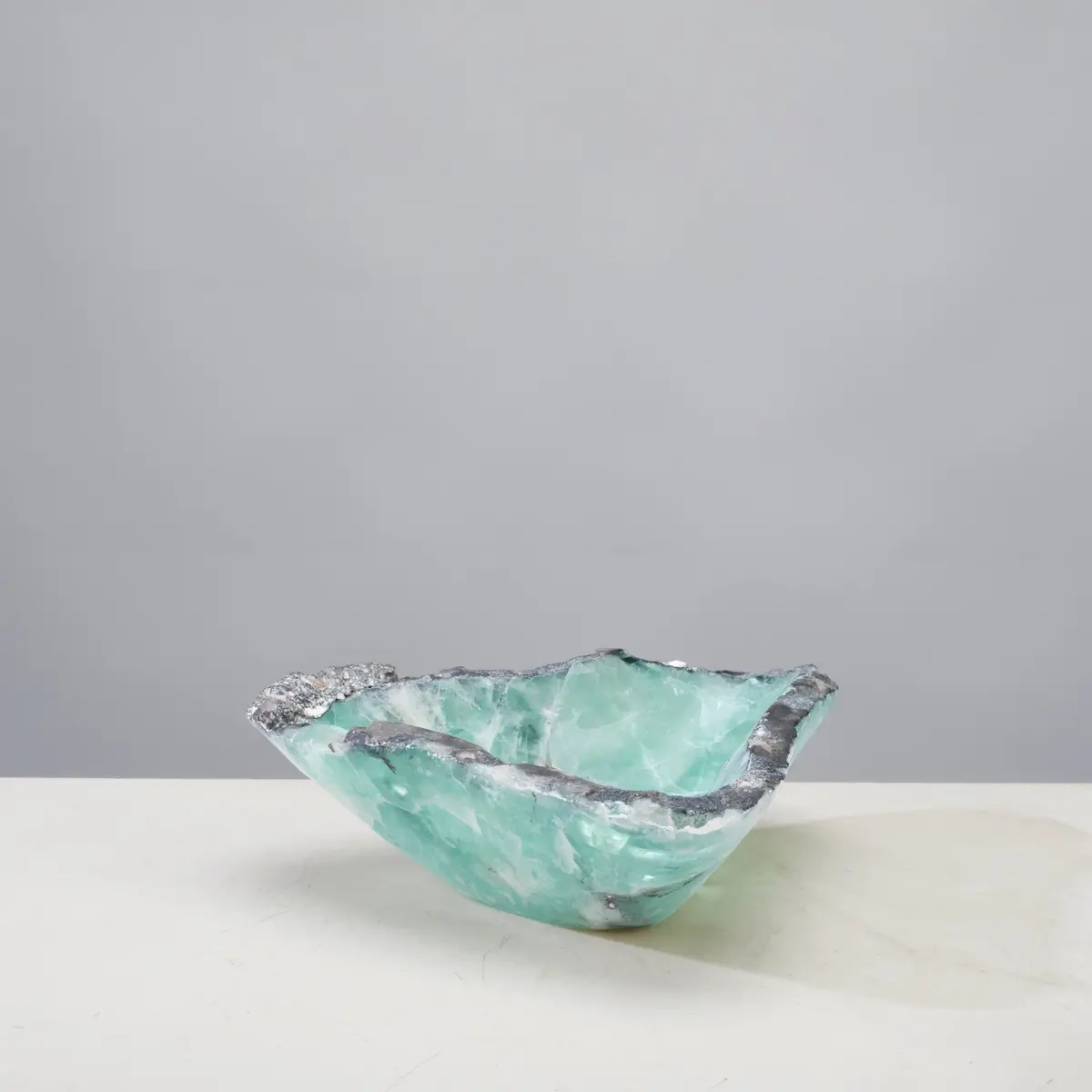 Natural Green Fluorite Bowl 6" 1