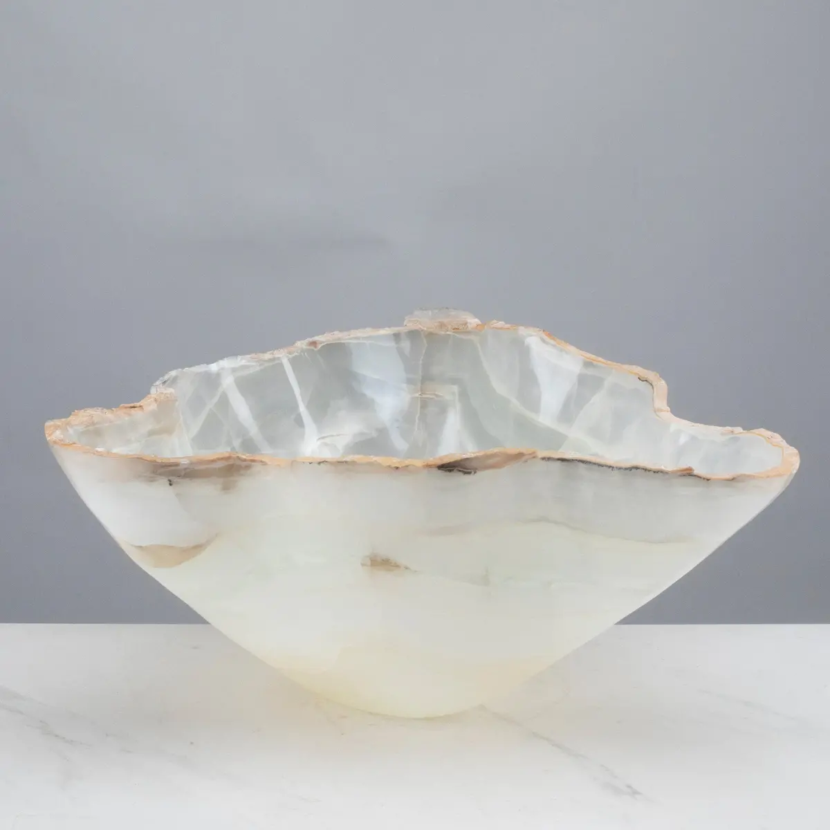 White Onyx Bowl 18" 1