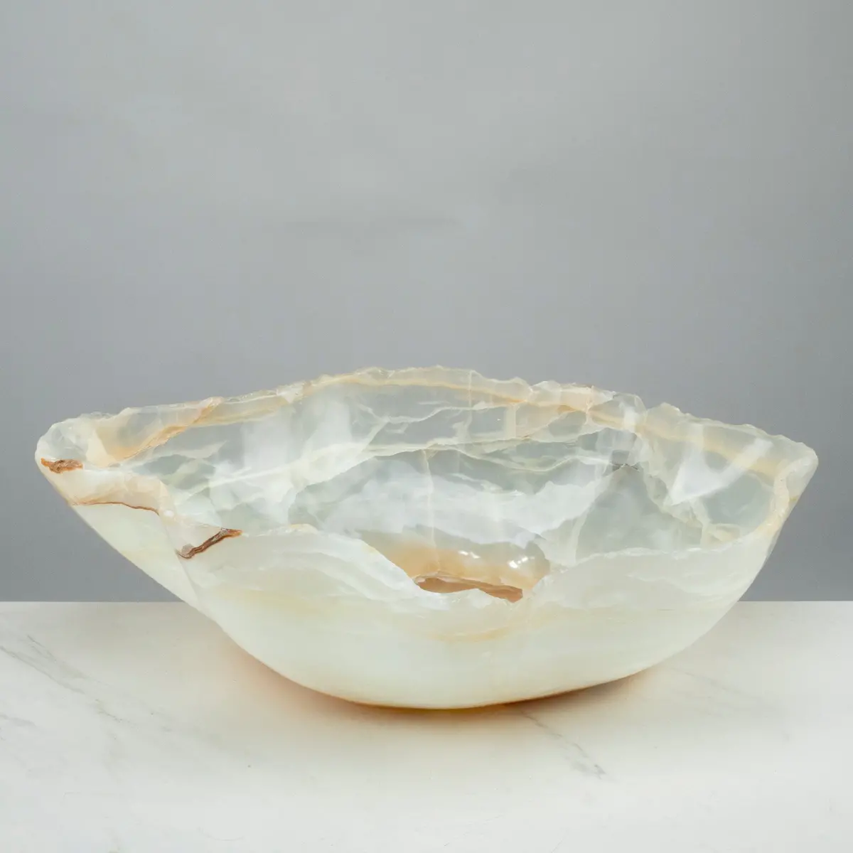 White Onyx Bowl 22" 1