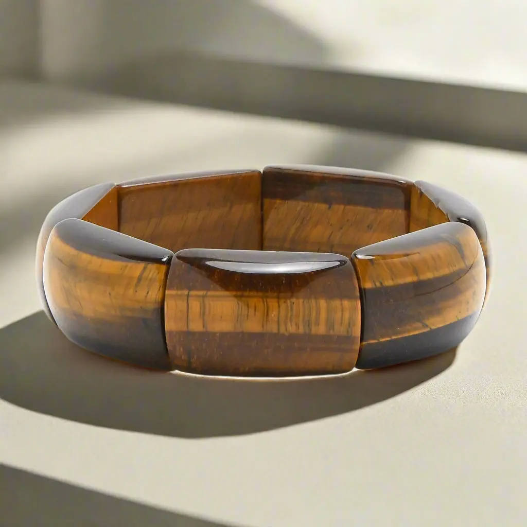 30Mm Tiger Eye Stretch Bangle 1