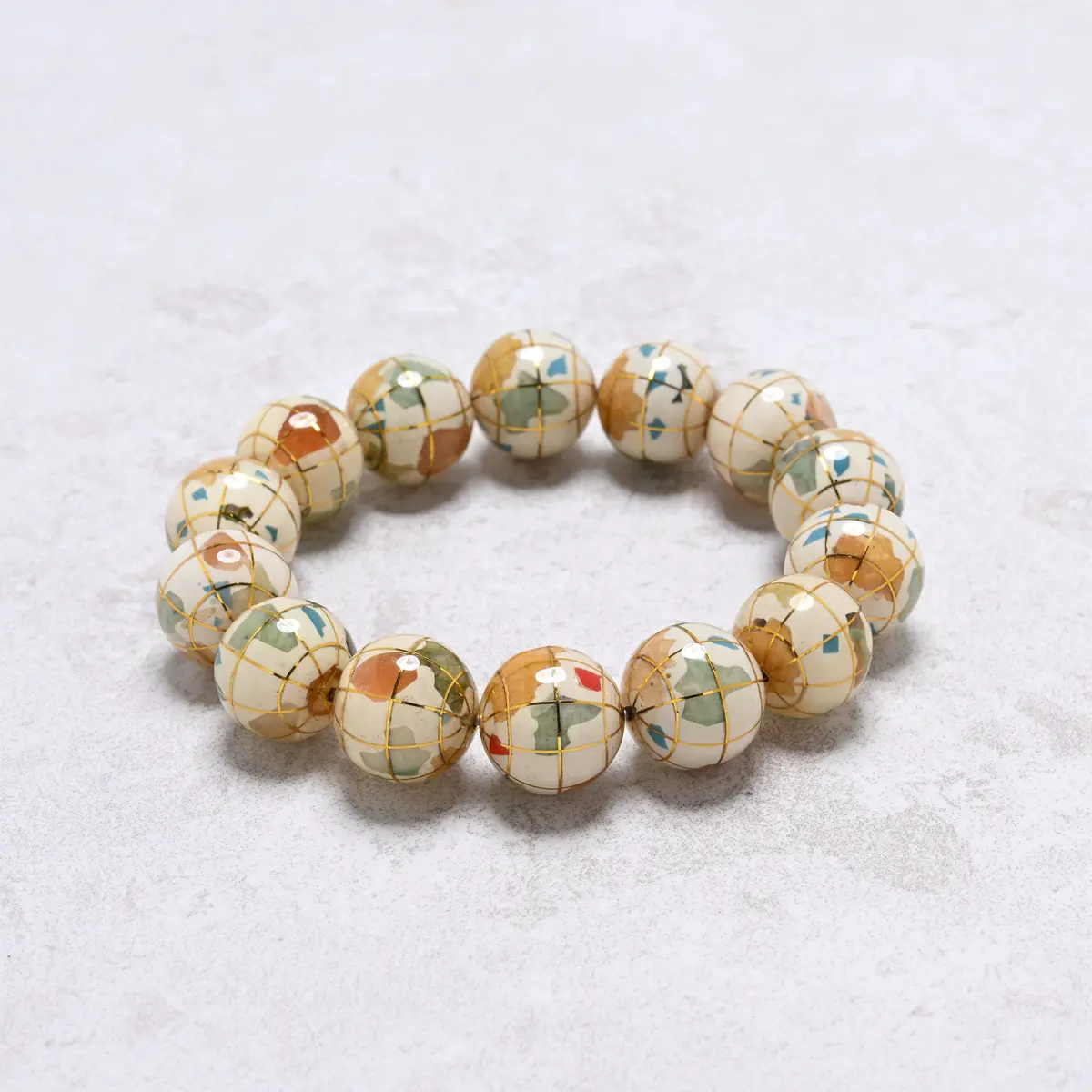Howlite Gemstone Globe Bracelet 1