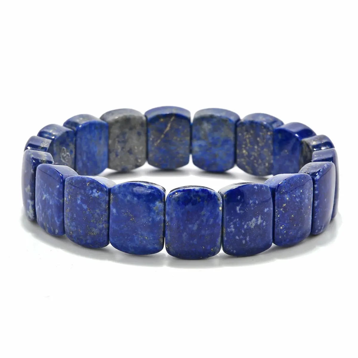 Lapis 15Mm Gemstone Elastic Bracelet 1
