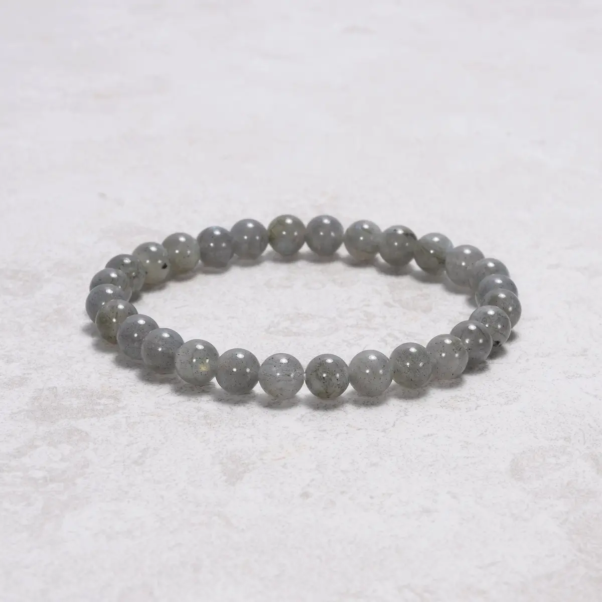 Natural Labradorite 6 Mm Beaded Gemstone Bracelet 1