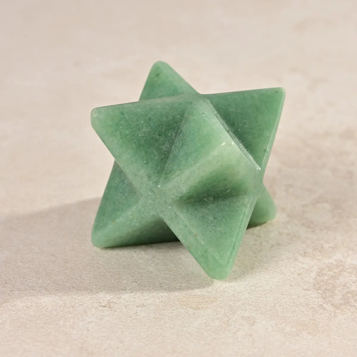 1.25" Aventurine Merkaba Star Natural Gemstone Carving 1