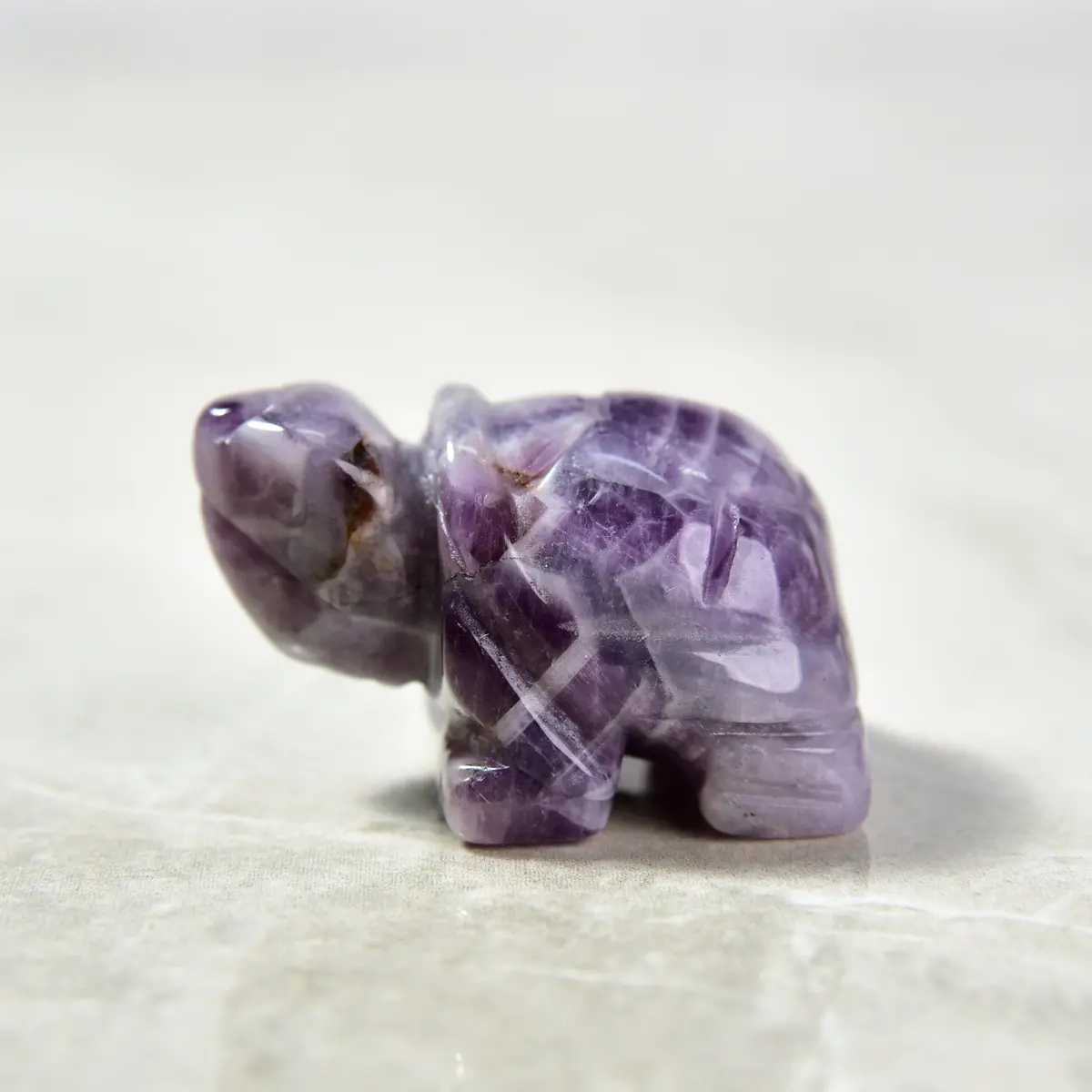 1.5" Amethyst Turtle Natural Gemstone Carving 1