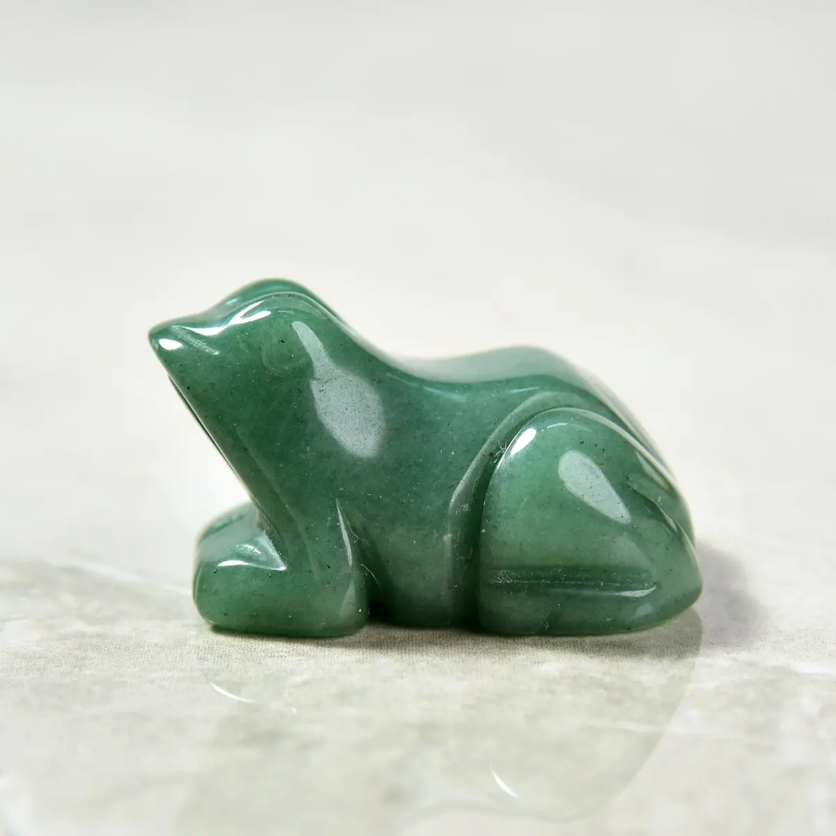 1.5" Aventurine Frog Natural Gemstone Carving 1