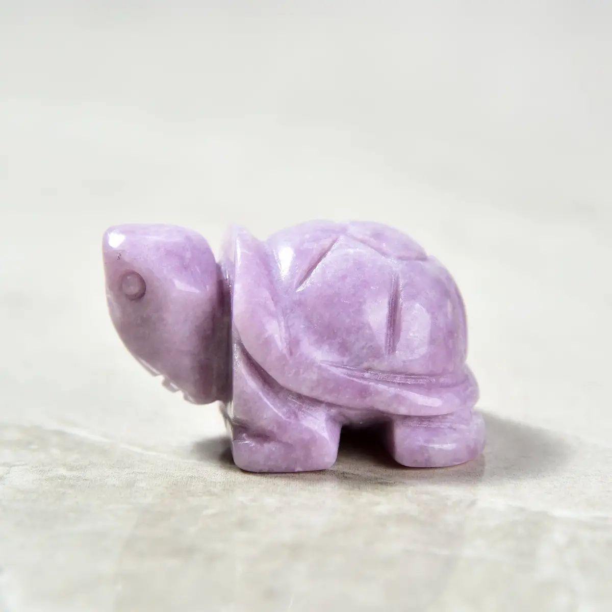 1.5" Lepidolite Turtle Natural Gemstone Carving 1