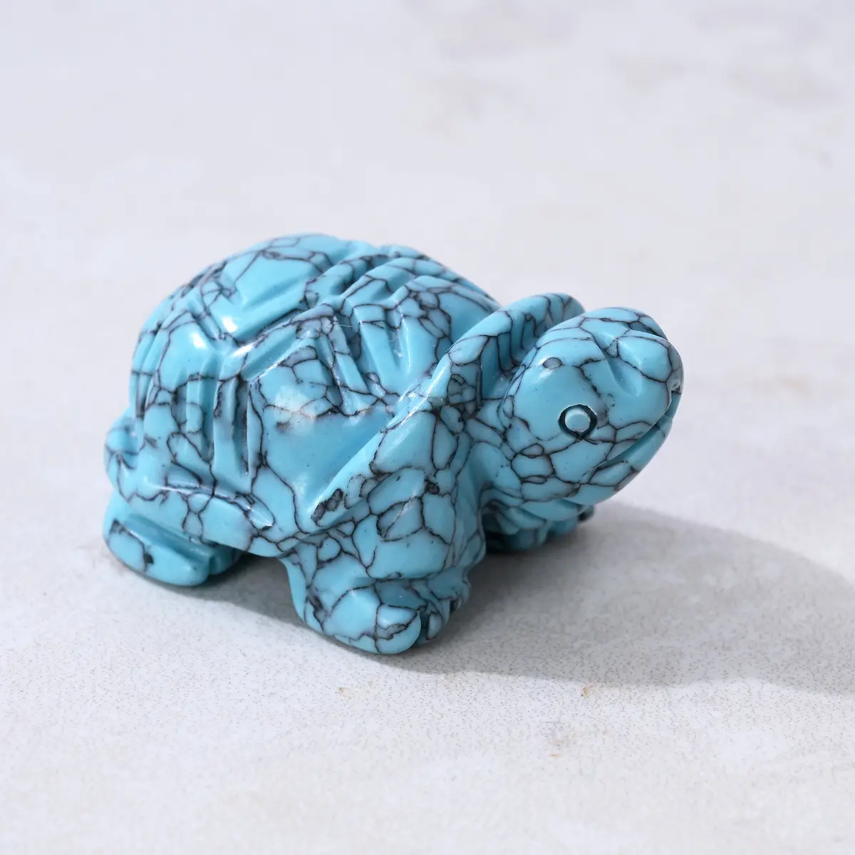 1.5" Turquoise Turtle Natural Gemstone Carving 1