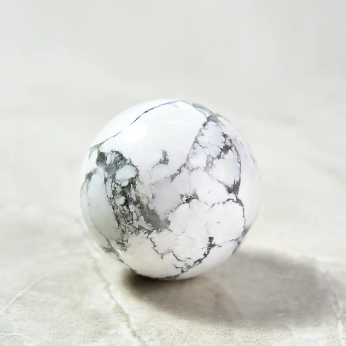 1.6" Howlite Sphere Natural Gemstone Carving 1