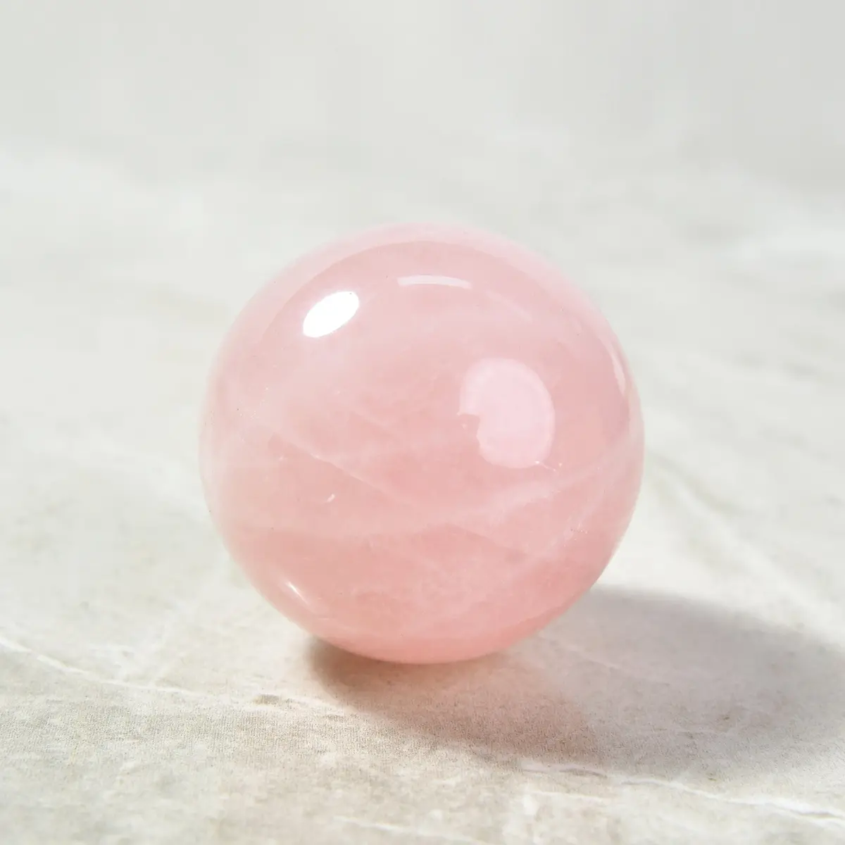 1.6" Rose Quartz Sphere Natural Gemstone Carving 1