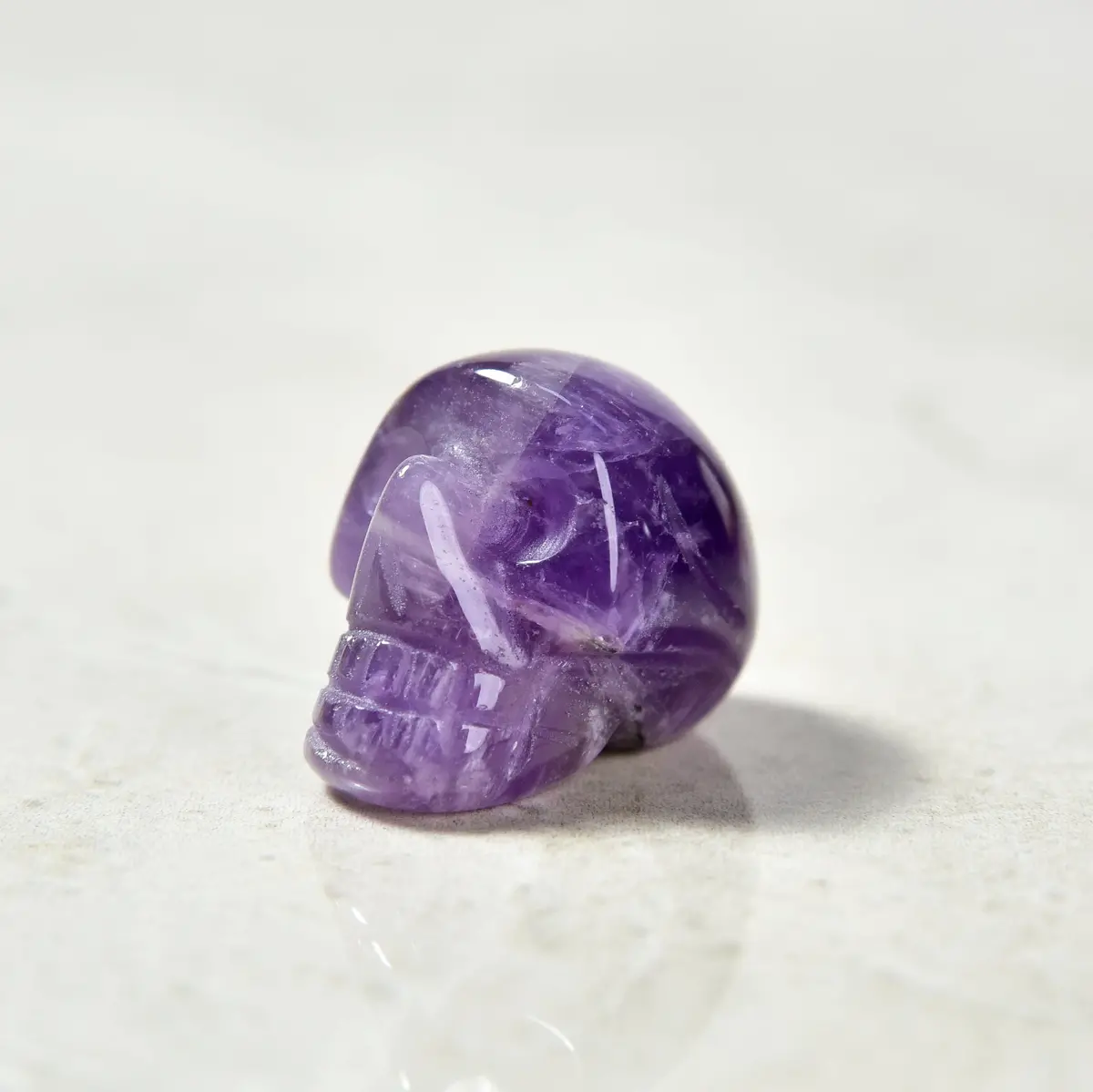 1" Amethyst Skull Natural Gemstone Carving 1