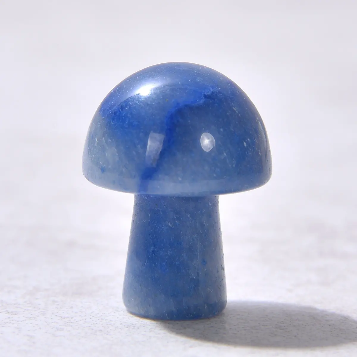 1" Blue Aventurine Mushroom Natural Gemstone Carving 1