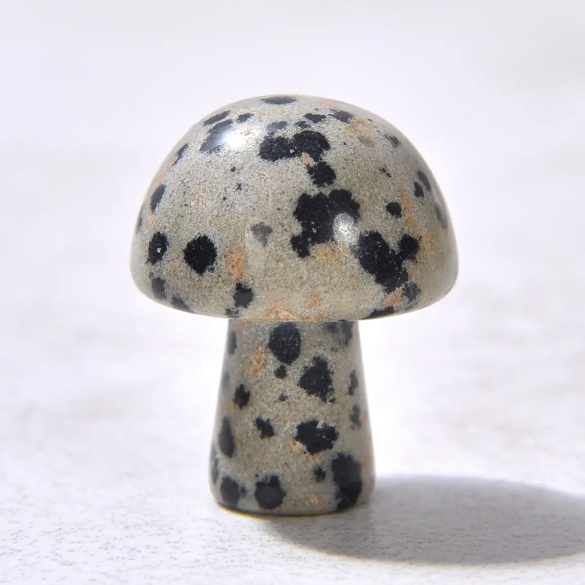 1" Dalmatian Jasper Mushroom Natural Gemstone Carving 1