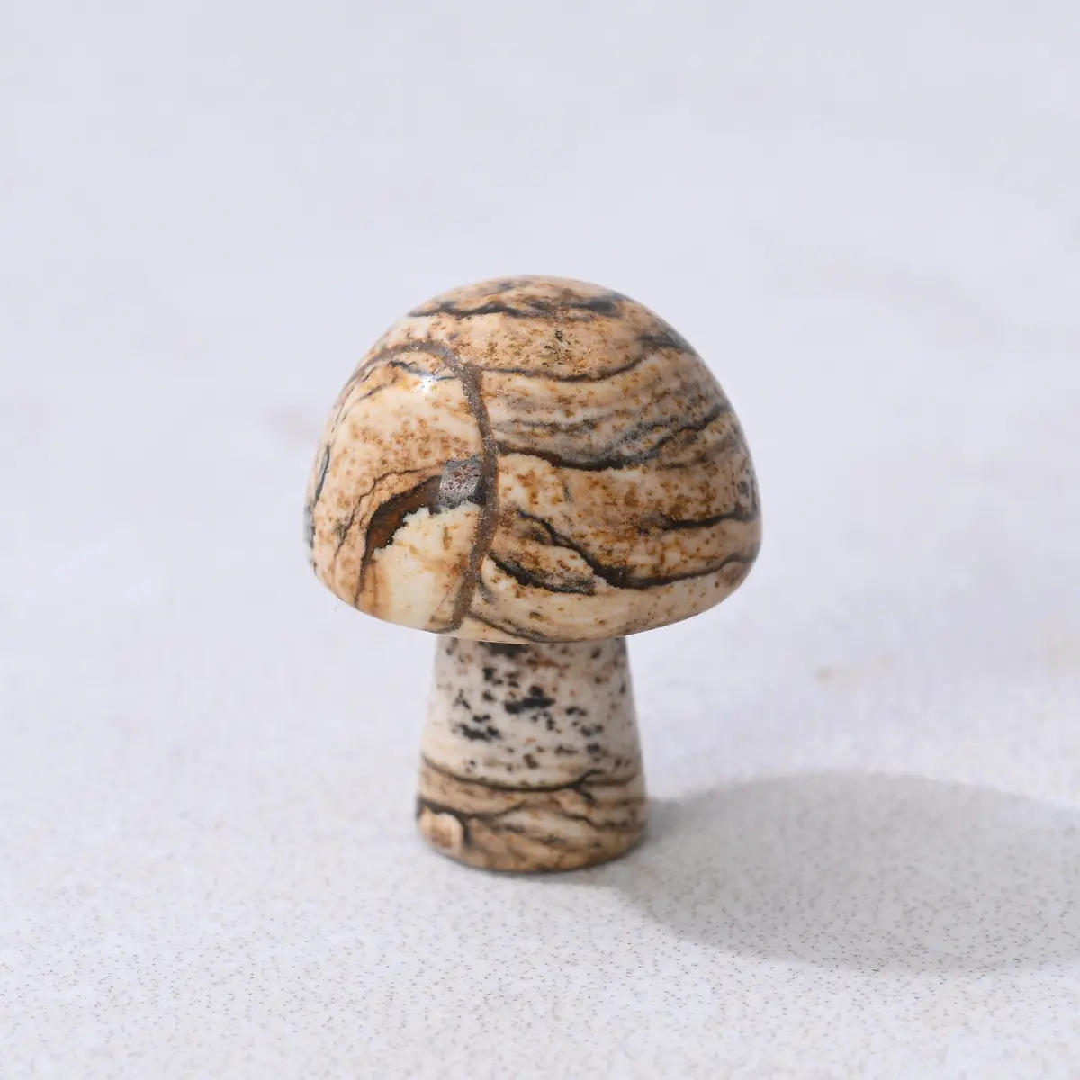 1" Picture Jasper Mushroom Natural Gemstone Carving 1