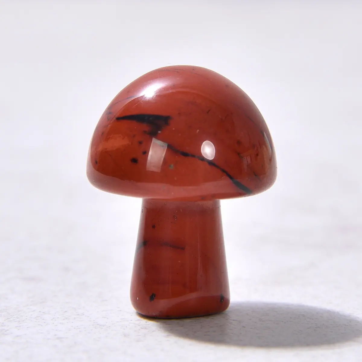 1" Red Jasper Mushroom Natural Gemstone Carving 1