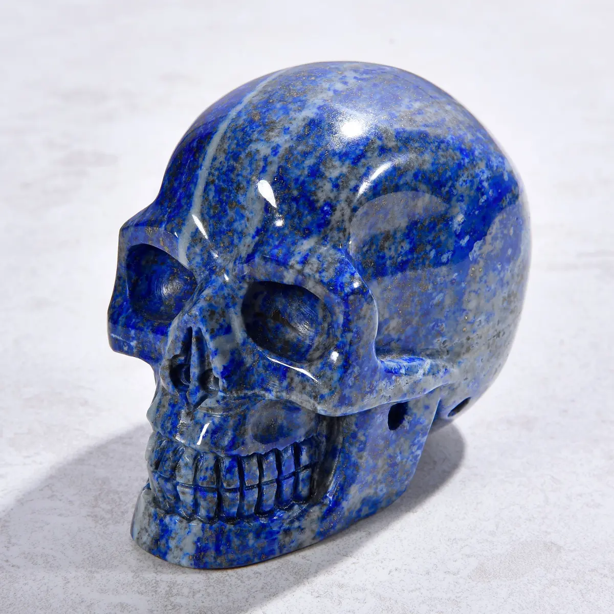2.2" Natural Lapis Skull Gemstone Carving 1