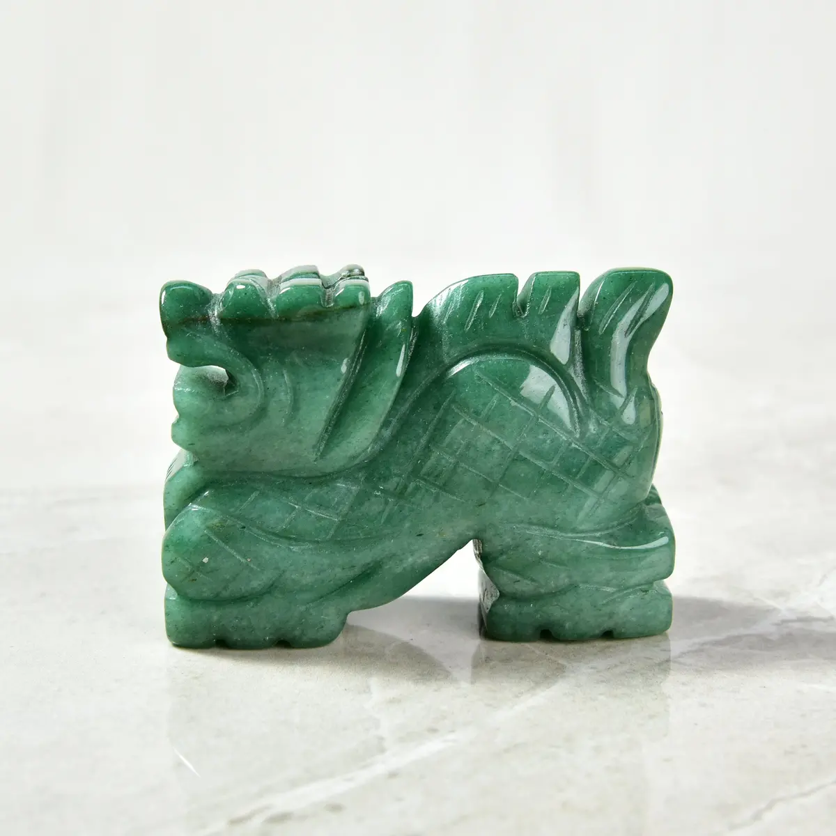 2.5" Aventurine Dragon Natural Gemstone Carving 1